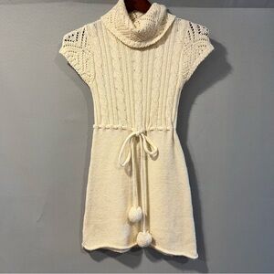 Charlotte Russe Cream Cowl Neck Sweater Dress